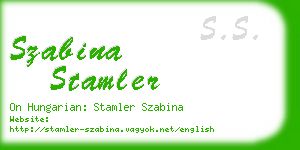 szabina stamler business card